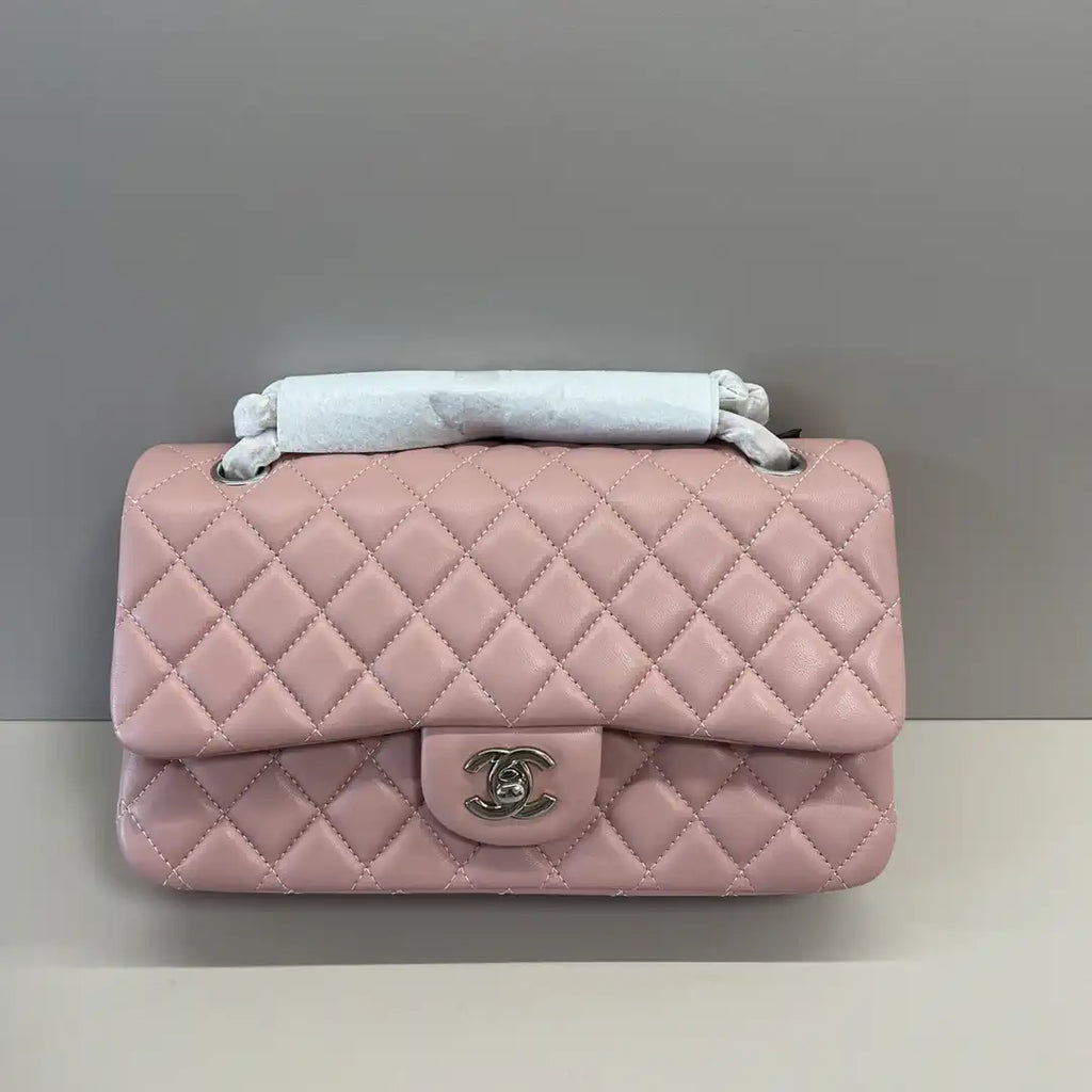 Chanel A01112 Flap Classic 11.12 Handbag Lambskin Pink