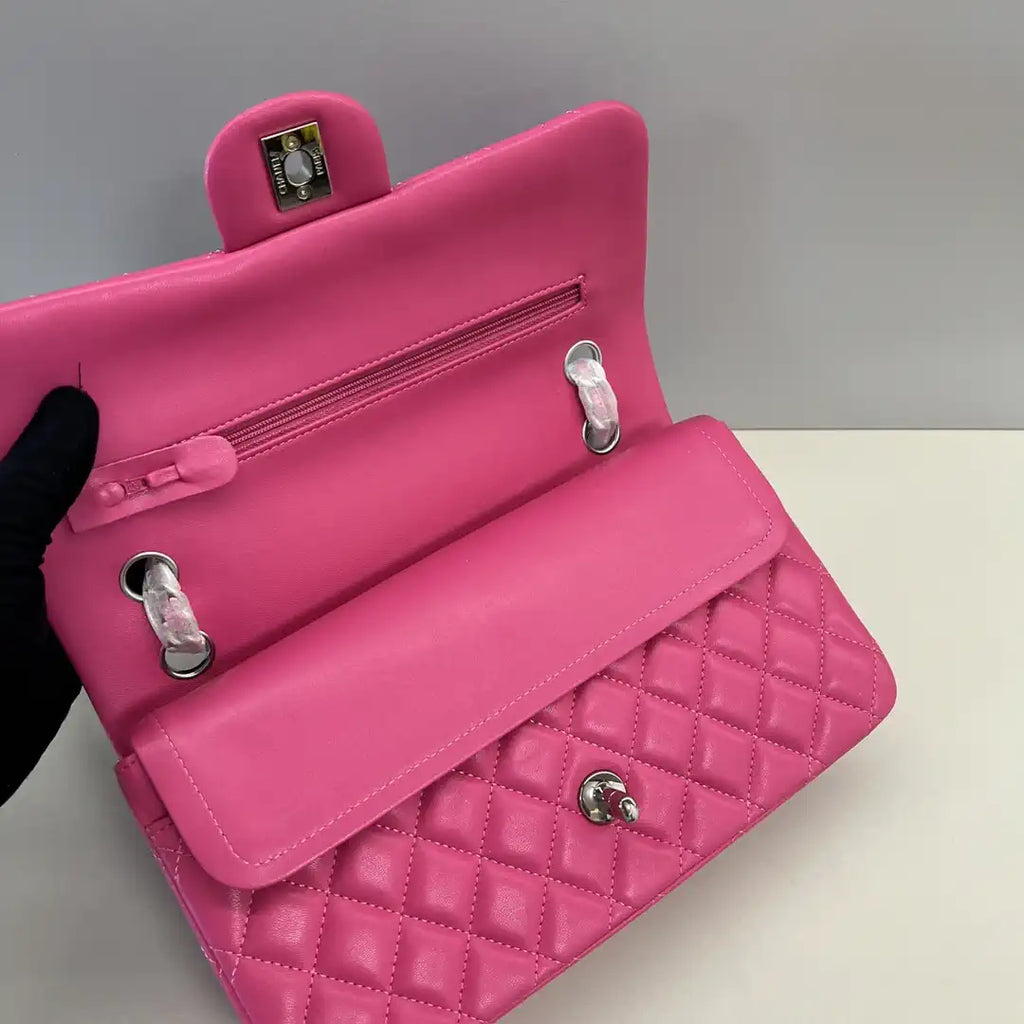 Chanel A01112 Flap Classic 11.12 Handbag Lambskin Rose Red