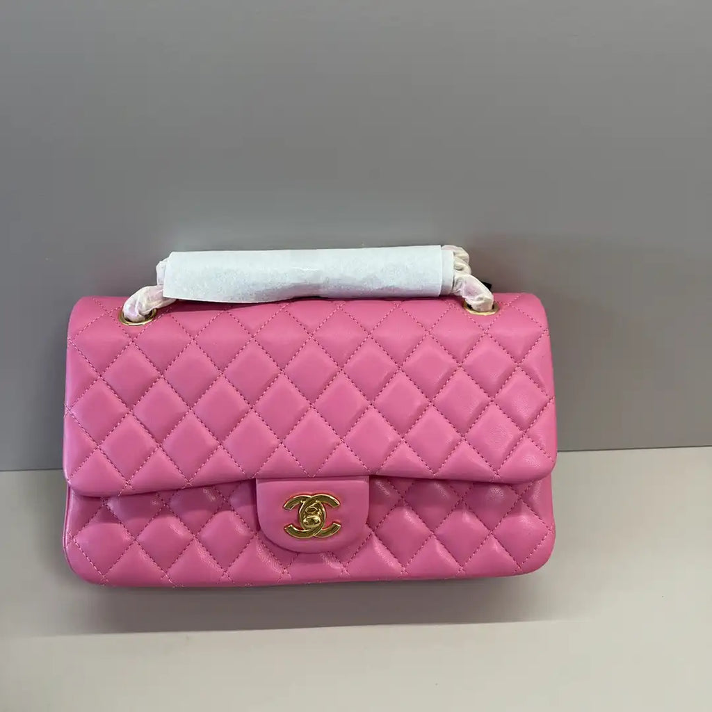 Chanel A01112 Flap Classic 11.12 Handbag Lambskin Pink