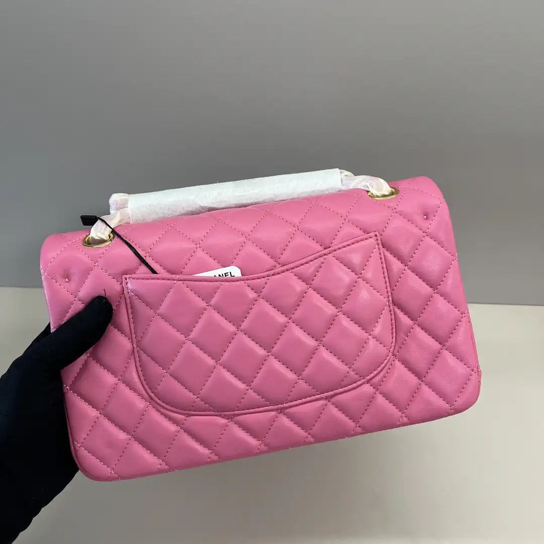 Chanel A01112 Flap Classic 11.12 Handbag Lambskin Pink