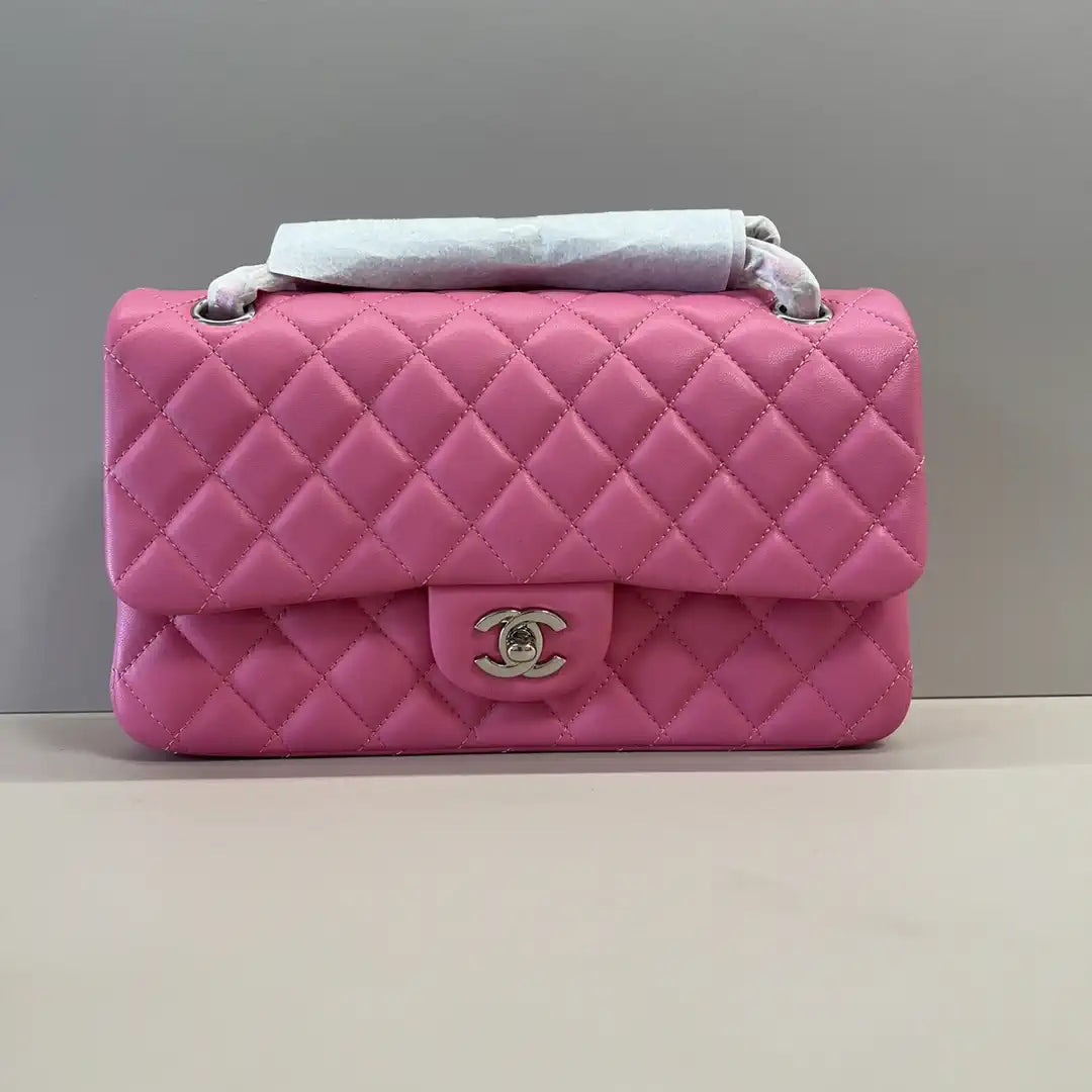 Chanel A01112 Flap Classic 11.12 Handbag Lambskin Pink