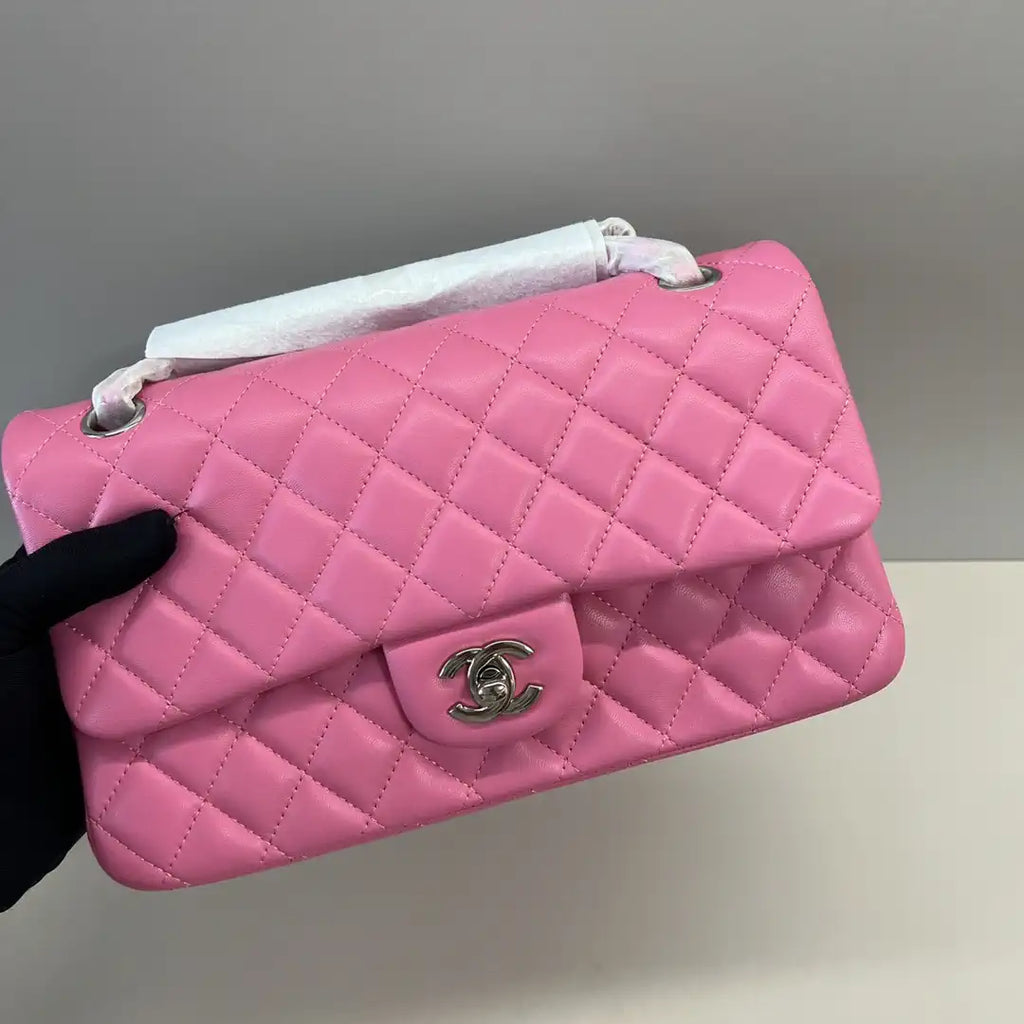 Chanel A01112 Flap Classic 11.12 Handbag Lambskin Pink
