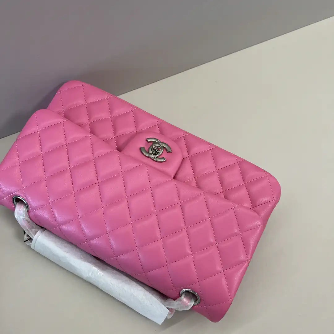 Chanel A01112 Flap Classic 11.12 Handbag Lambskin Pink