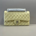 Chanel A01112 Flap Classic 11.12 Handbag Lambskin Light Yellow