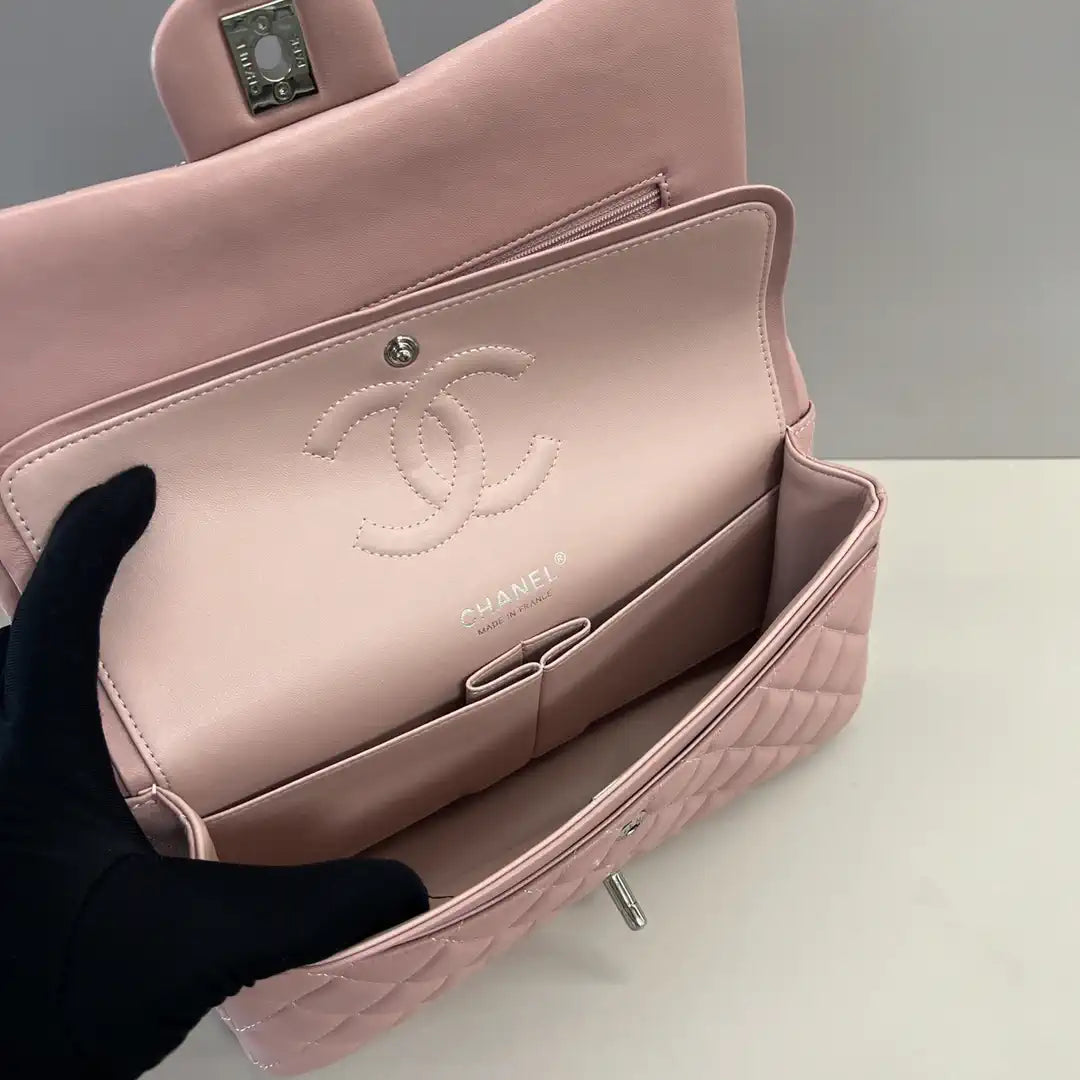 Chanel A01112 Flap Classic 11.12 Handbag Lambskin Pink
