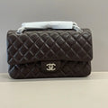 Chanel A01112 Flap Classic 11.12 Handbag Lambskin Dark Brown