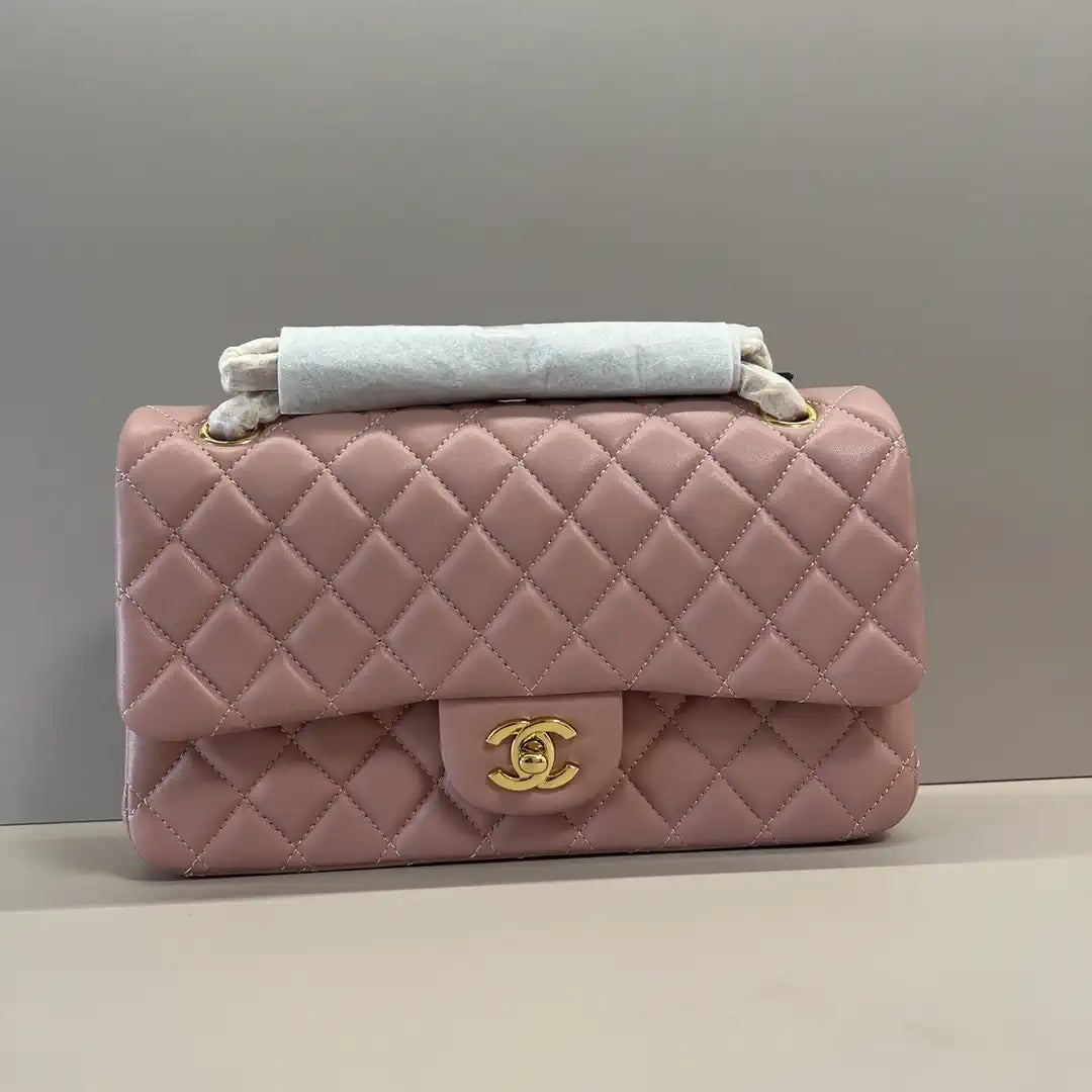 Chanel A01112 Flap Classic 11.12 Handbag Lambskin Pink