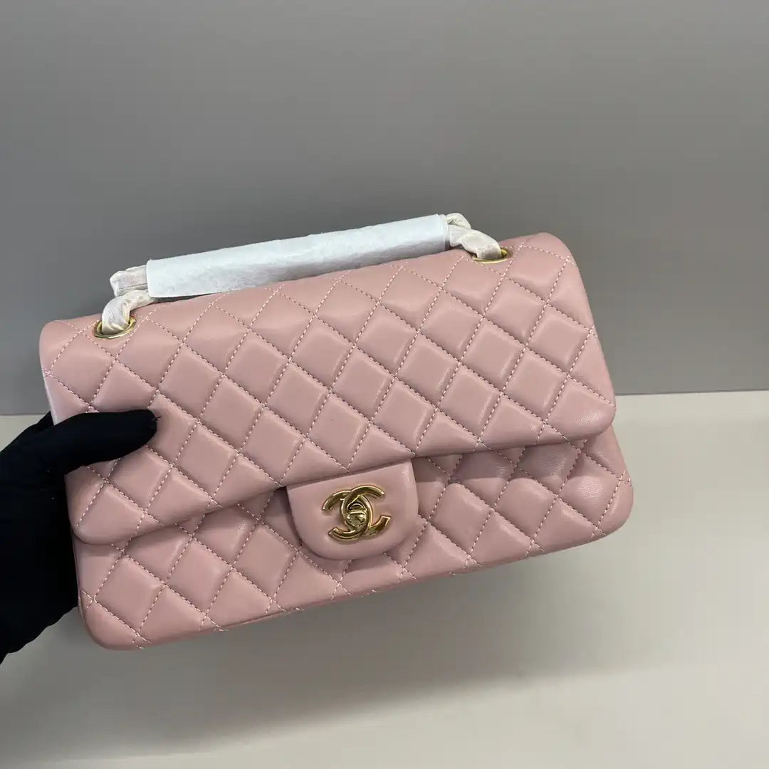 Chanel A01112 Flap Classic 11.12 Handbag Lambskin Pink