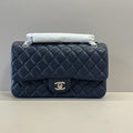 Chanel A01112 Flap Classic 11.12 Handbag Lambskin Navy Blue