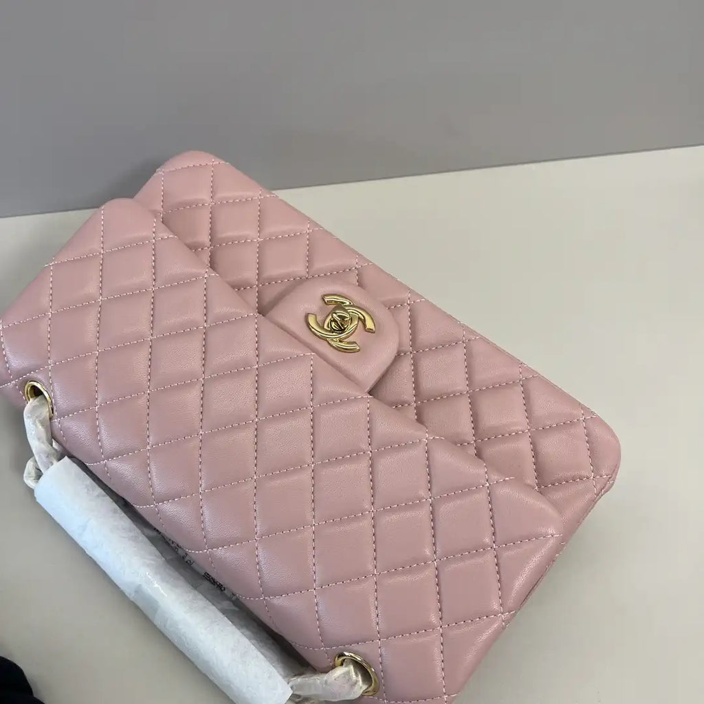 Chanel A01112 Flap Classic 11.12 Handbag Lambskin Pink