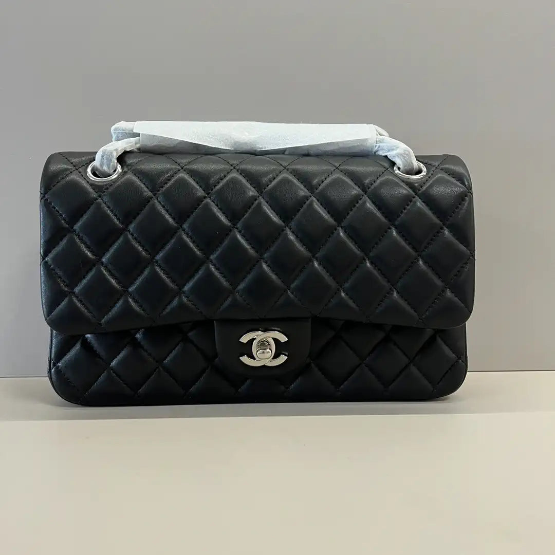 Chanel A01112 Flap Classic 11.12 Handbag Lambskin Black