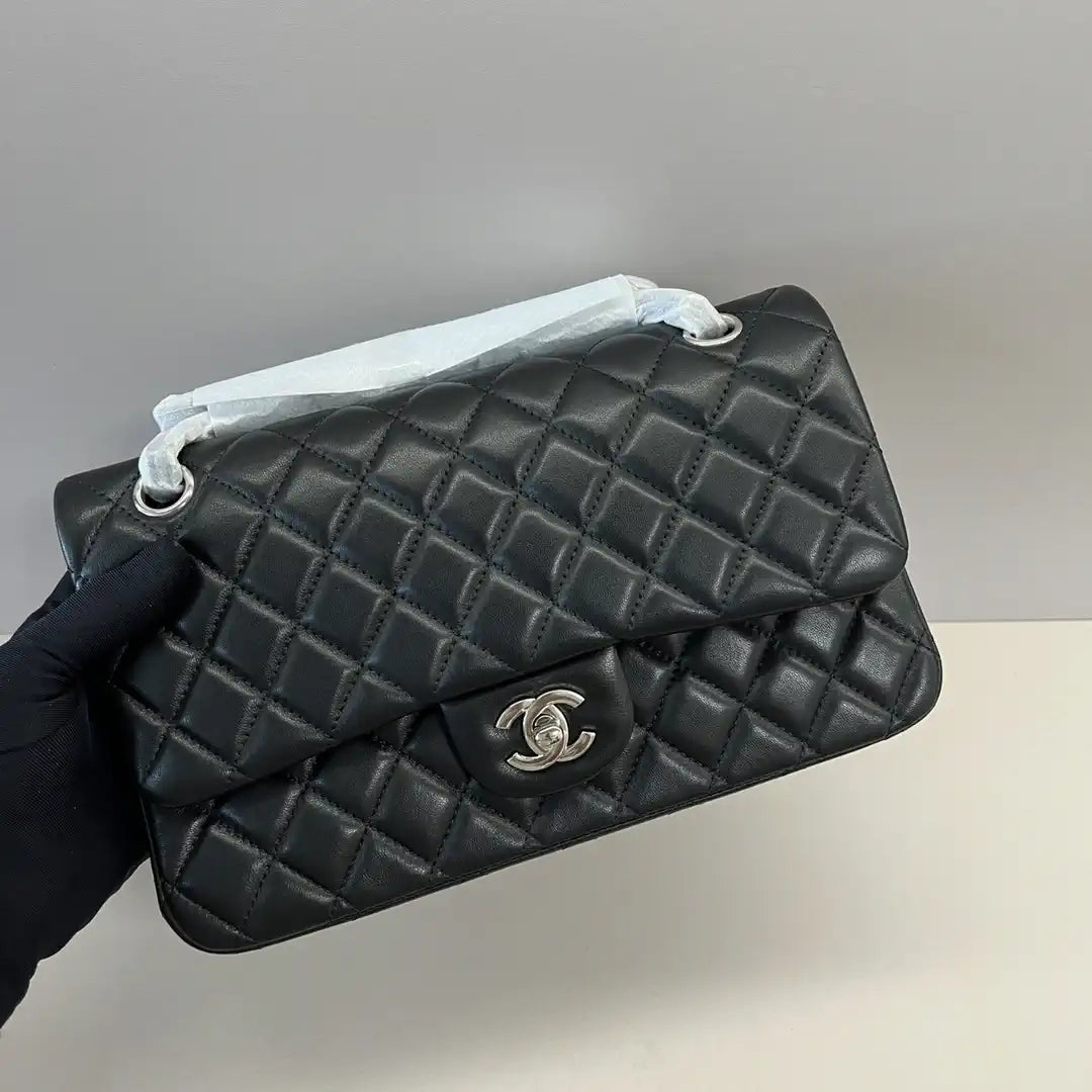 Chanel A01112 Flap Classic 11.12 Handbag Lambskin Black