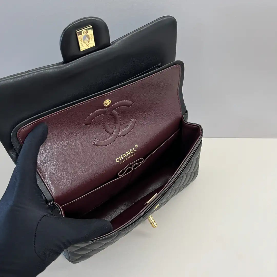 Chanel A01112 Flap Classic 11.12 Handbag Lambskin Black