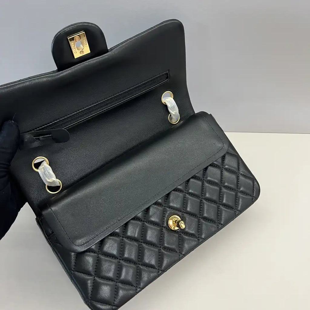 Chanel A01112 Flap Classic 11.12 Handbag Lambskin Black