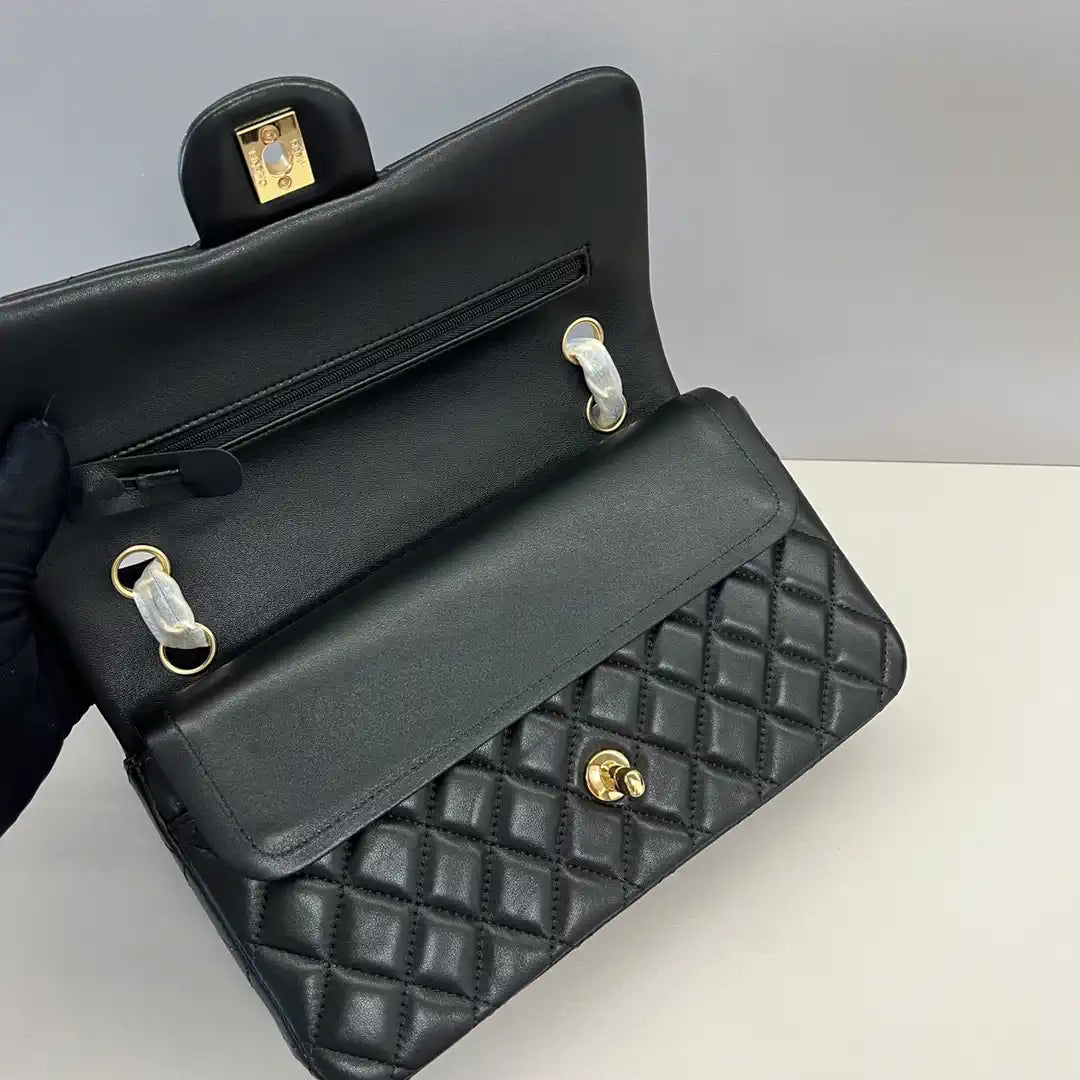 Chanel A01112 Flap Classic 11.12 Handbag Lambskin Black