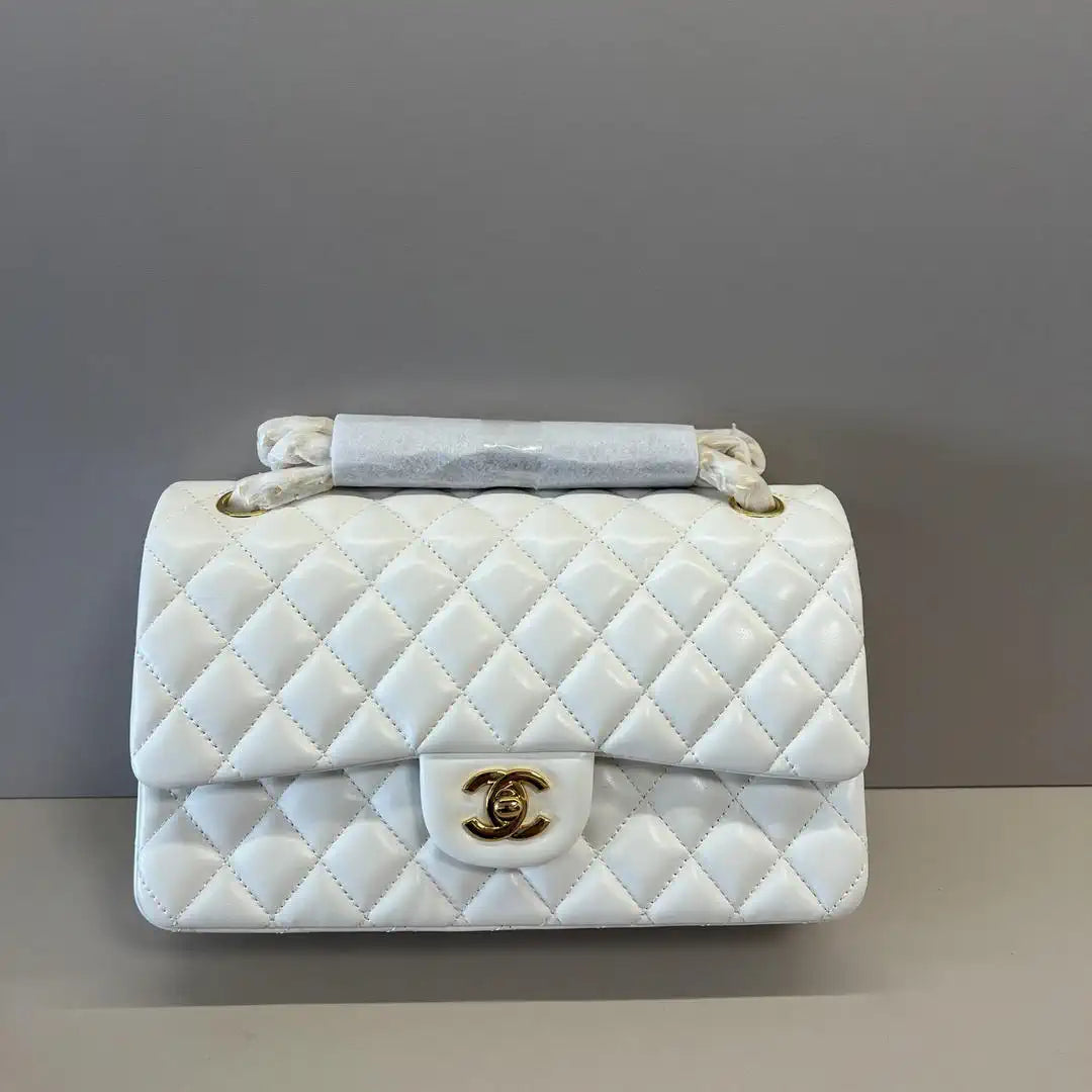 Chanel A01112 Flap Classic 11.12 Handbag Lambskin White