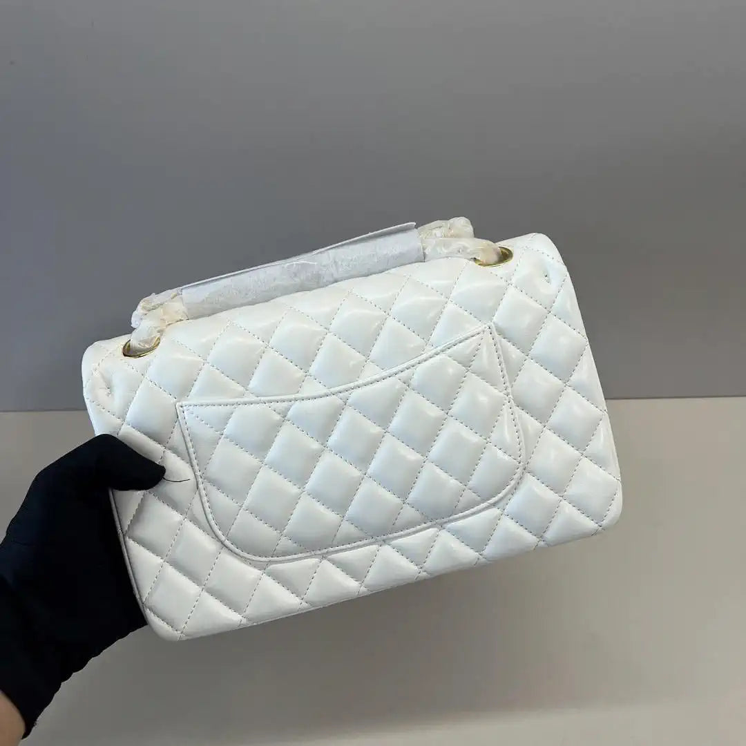 Chanel A01112 Flap Classic 11.12 Handbag Lambskin White