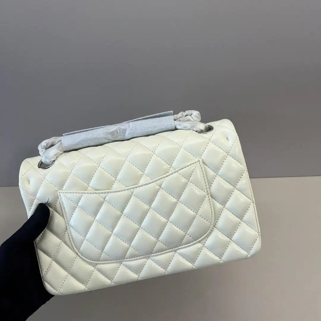 Chanel A01112 Flap Classic 11.12 Handbag Lambskin Beige