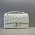 Chanel A01112 Flap Classic 11.12 Handbag Lambskin Beige