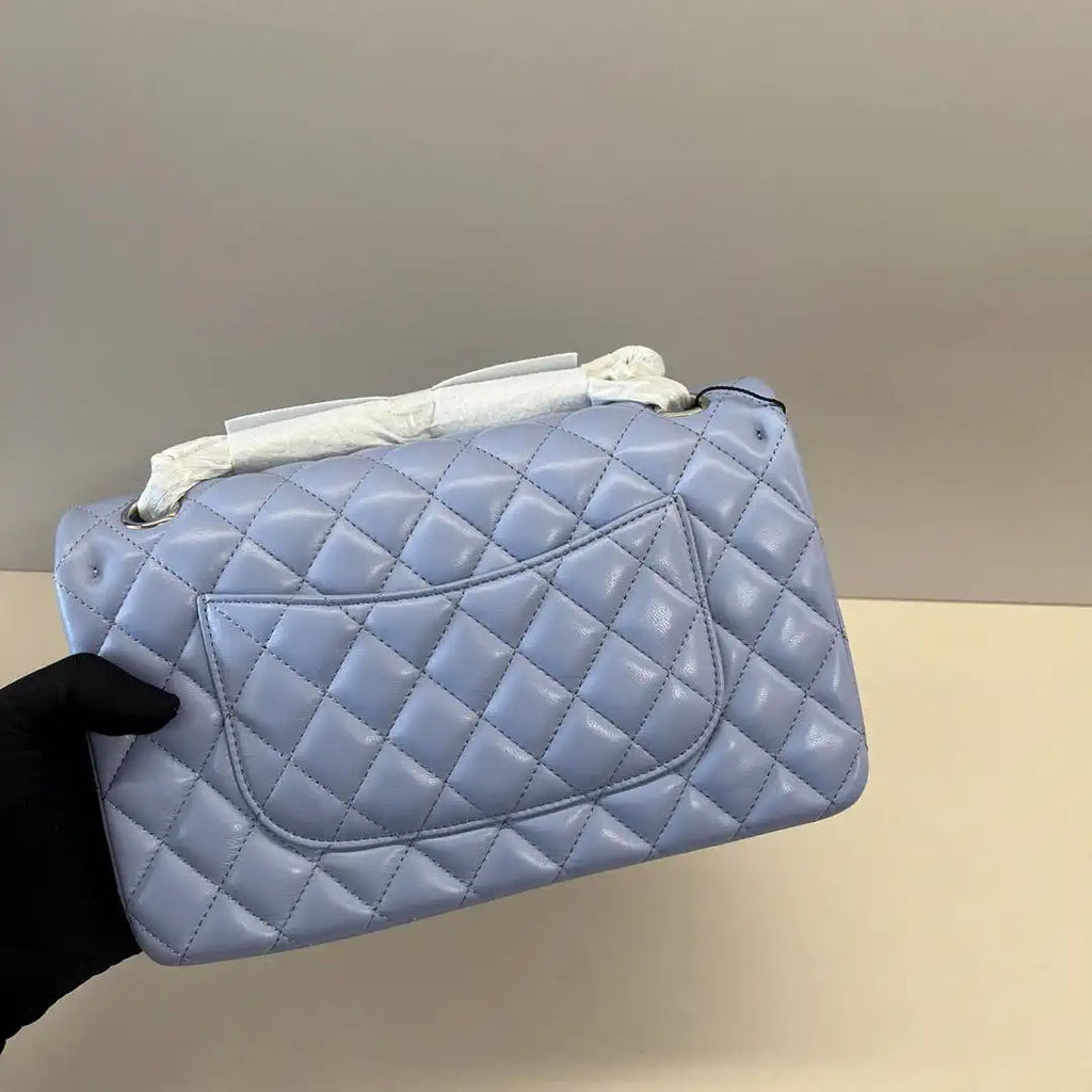 Chanel A01112 Flap Classic 11.12 Handbag Lambskin Dark Blue Light