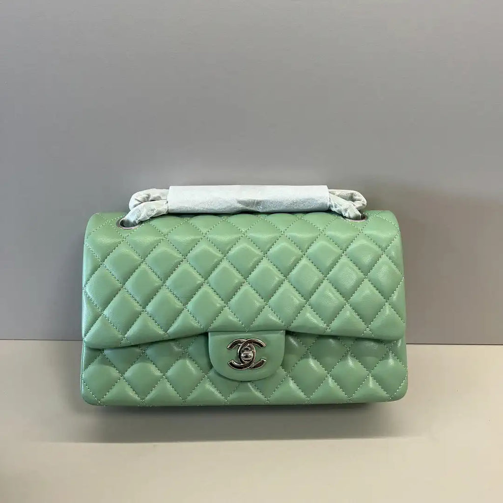 Chanel A01112 Flap Classic 11.12 Handbag Lambskin Mint Green