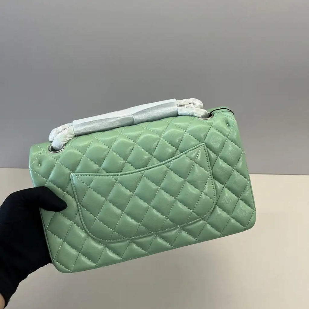 Chanel A01112 Flap Classic 11.12 Handbag Lambskin Mint Green