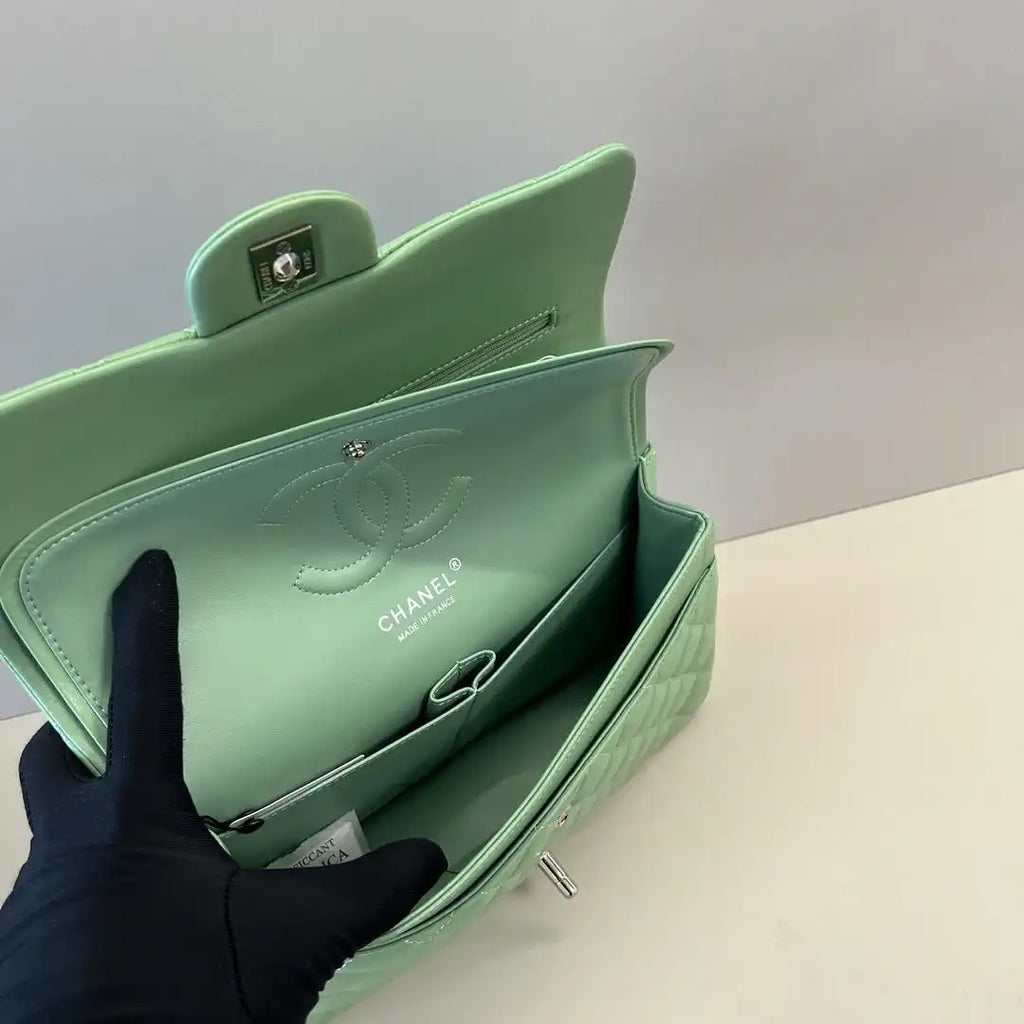 Chanel A01112 Flap Classic 11.12 Handbag Lambskin Mint Green