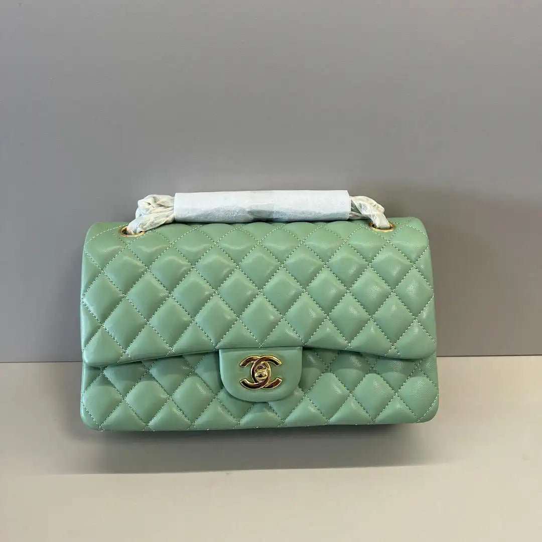 Chanel A01112 Flap Classic 11.12 Handbag Lambskin Mint Green