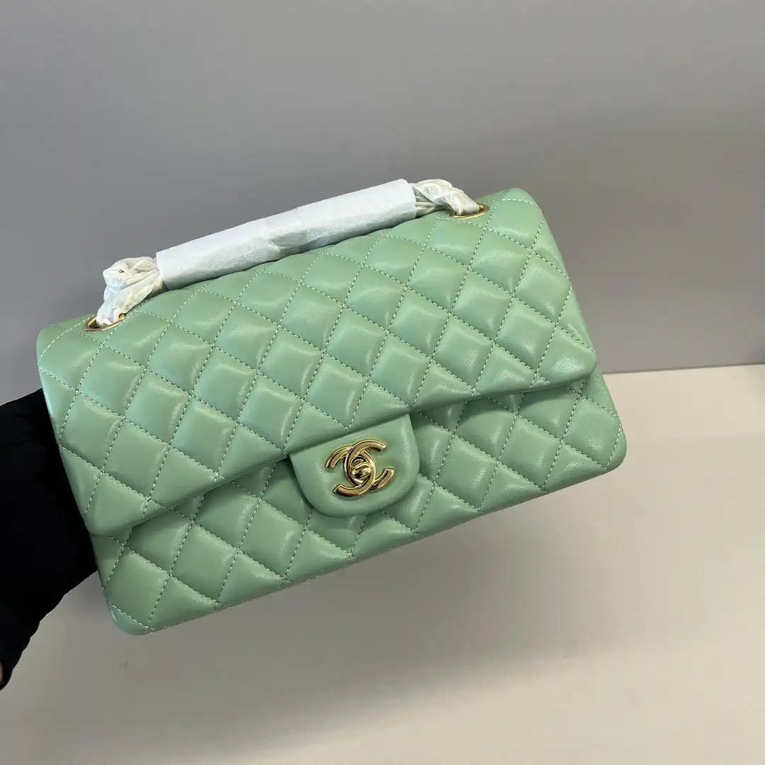 Chanel A01112 Flap Classic 11.12 Handbag Lambskin Mint Green