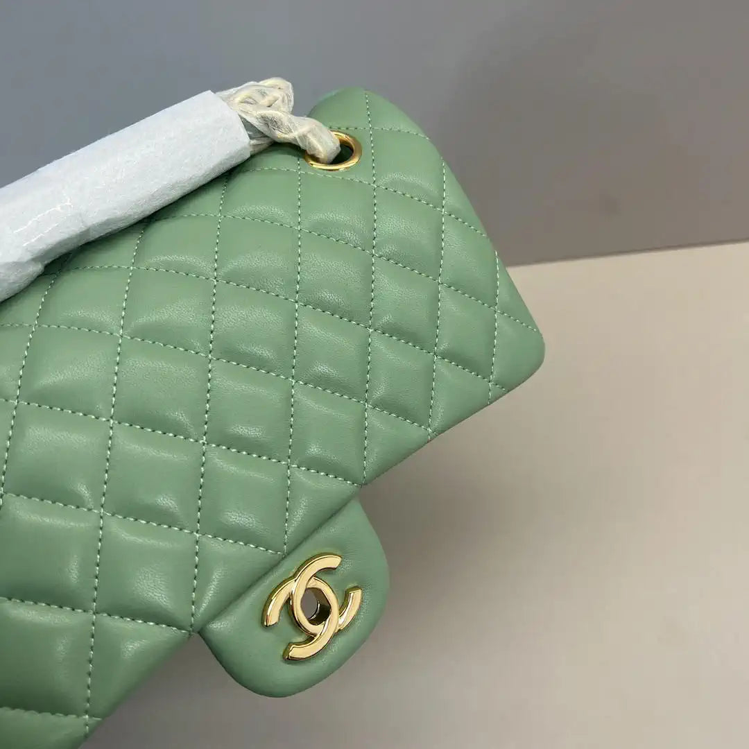Chanel A01112 Flap Classic 11.12 Handbag Lambskin Mint Green