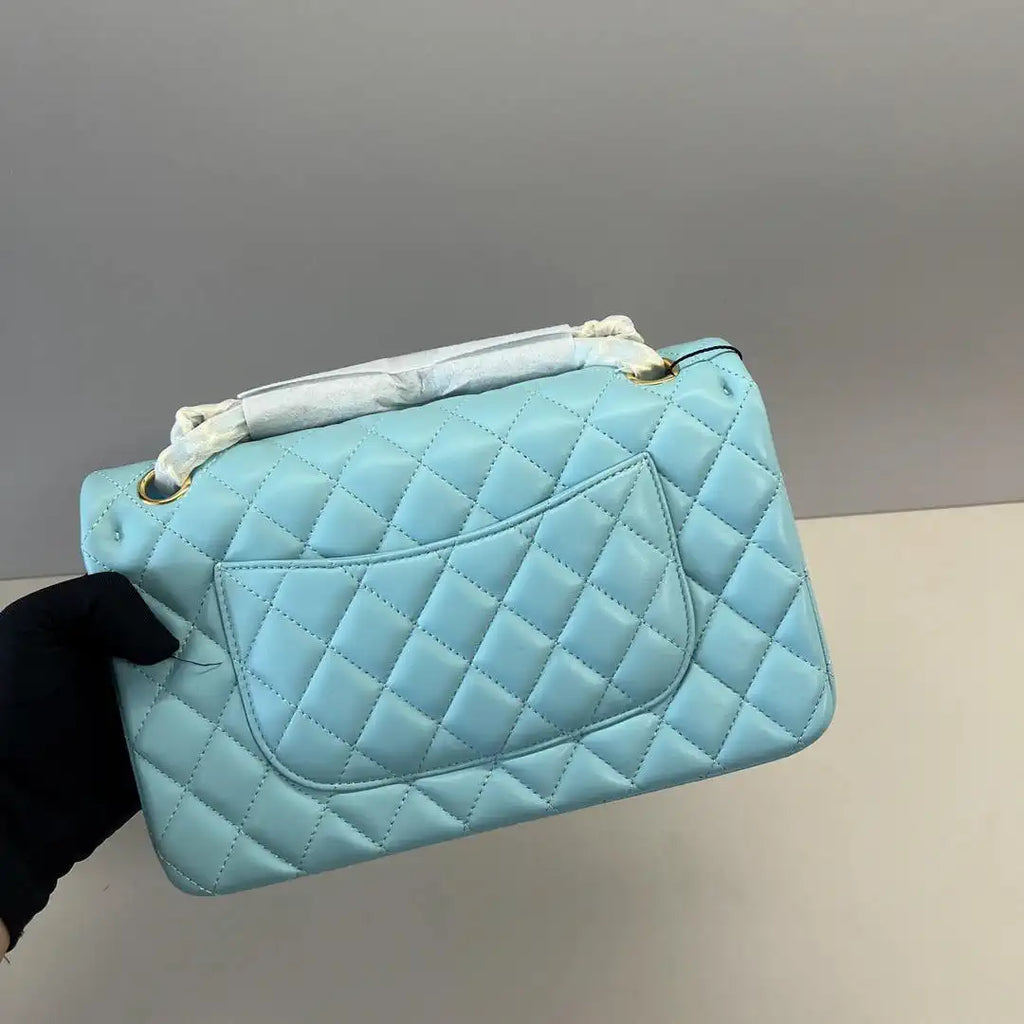 Chanel A01112 Flap Classic 11.12 Handbag Lambskin Pastel Blue