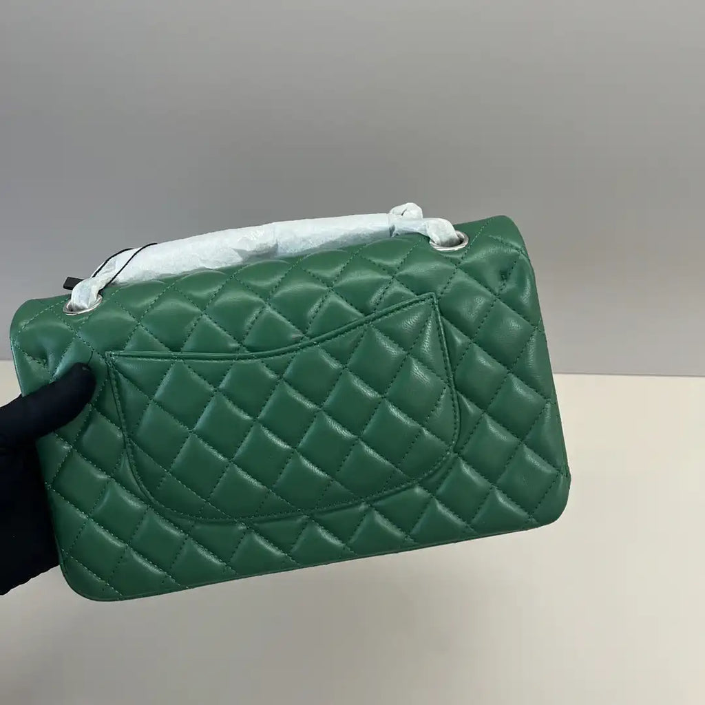 Chanel A01112 Flap Classic 11.12 Handbag Lambskin Green