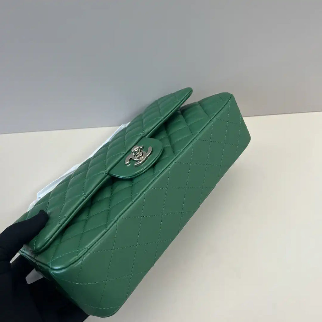 Chanel A01112 Flap Classic 11.12 Handbag Lambskin Green