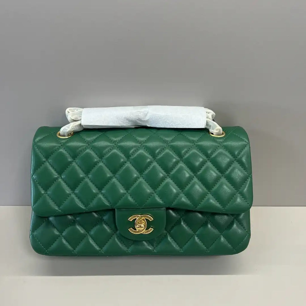 Chanel A01112 Flap Classic 11.12 Handbag Lambskin Green