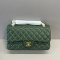 Chanel A01112 Flap Classic 11.12 Handbag Lambskin Dark Green