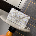 Chanel A01112 Flap Classic 11.12 Handbag Sequined & Lambskin White - Default Title - View 1
