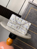 Chanel A01112 Flap Classic 11.12 Handbag Sequined & Lambskin White