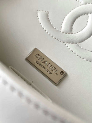 Chanel A01112 Flap Classic 11.12 Handbag Sequined & Lambskin White - Default Title - View 9