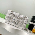 Chanel A01112 Flap Classic 11.12 Handbag Silver and sequined beads - Default Title - View 1