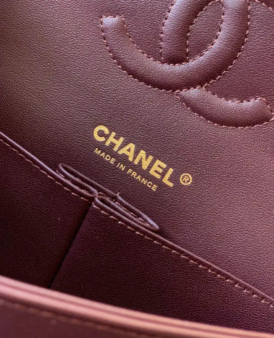 Chanel A01112 Flap Classic 11.12 Handbag Velvet diamond pattern Dark Red
