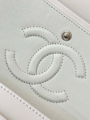 Chanel A01112 Flap Classic 11.12 Handbag White Lambskin Gold - Default Title - View 8