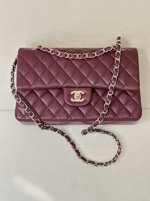 Chanel A01112 Flap Classic 11.12 Handbag Wine Red Lambskin Gold - Default Title - View 4