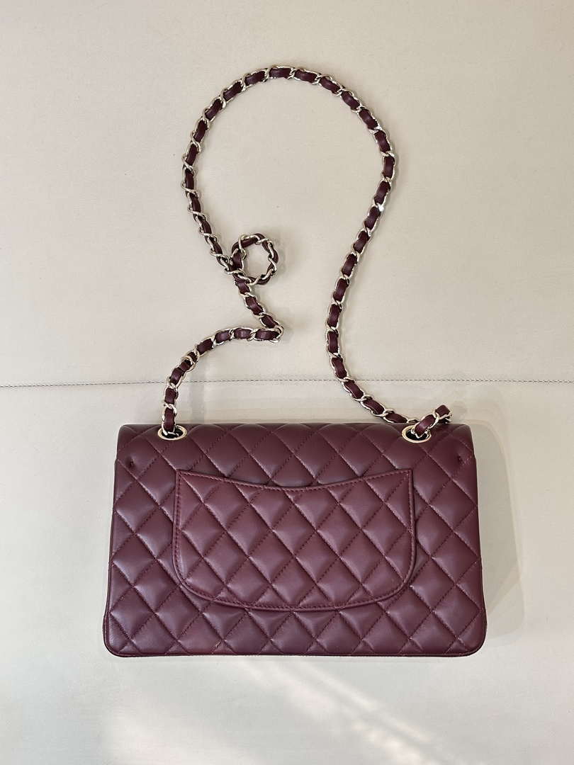 Chanel A01112 Flap Classic 11.12 Handbag Wine Red Lambskin Gold - Default Title - View 7