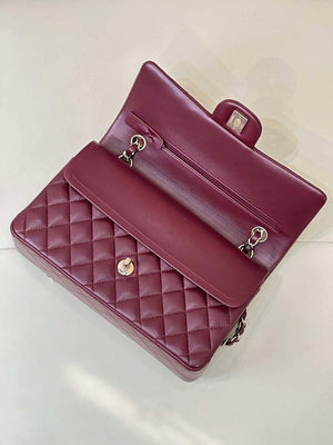 Chanel A01112 Flap Classic 11.12 Handbag Wine Red Lambskin Gold - Default Title - View 9