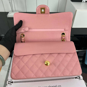 Chanel A01112 Flap Classic Handbag Grained Calfskin & Gold-Tone Metal Pink - Default Title - View 6