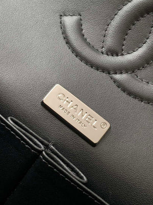 Chanel A01112 Flap Classic Handbag Gray denim beaded sequin bag - Default Title - View 9