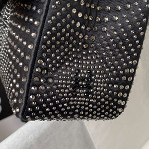 Chanel A01112 Flap Classic Handbag Velvet Crystal pearl Black - Default Title - View 9