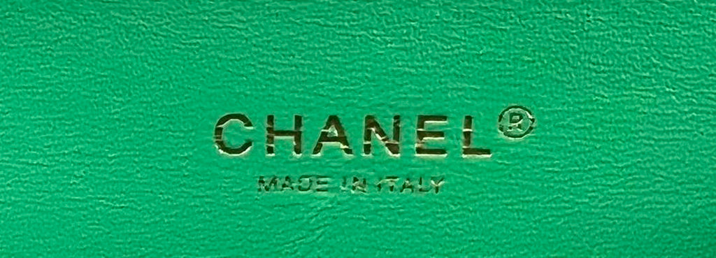 Chanel A01112 Flap Classic Handbag Woolen & Gold-Tone Metal Green