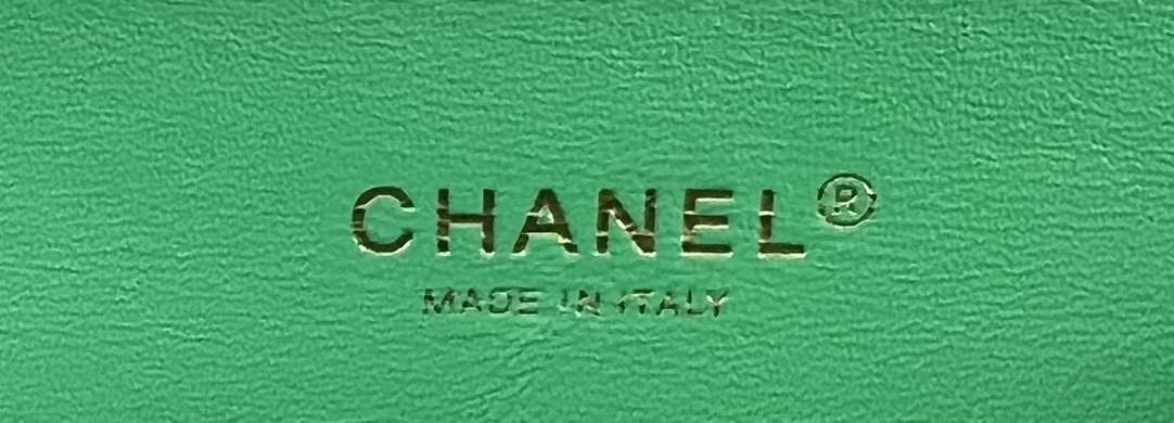 Chanel A01112 Flap Classic Handbag Woolen & Gold-Tone Metal Green - Default Title - View 8