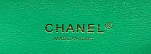 Chanel A01112 Flap Classic Handbag Woolen & Gold-Tone Metal Green - Default Title - View 8